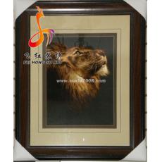 苏绣成品咆哮雄狮_苏绣雄狮_刺绣狮子_手工精品剌绣